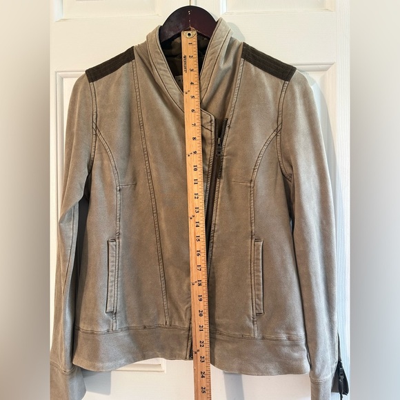 MARRAKECH Anthropologie XS French Terry Jacket Bomber Faux Suede Lightweiht Moto - Picture 8 of 11